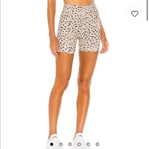 barley worn biker shorts